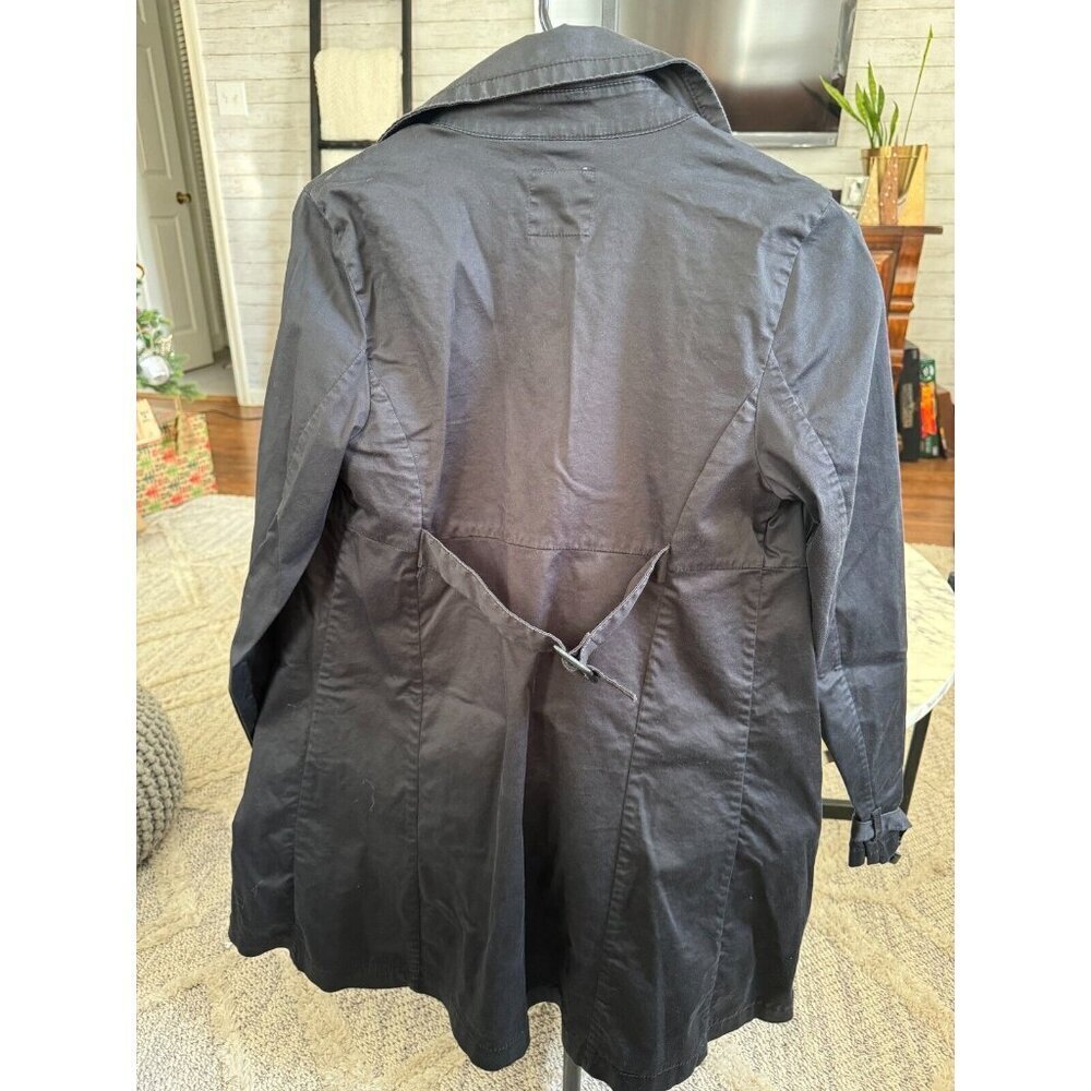 Old Navy Black Lightweight Trenchcoat Jacket Women's Size Small - Picture 2 of 5